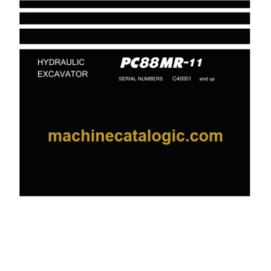 Komatsu PC88MR-11 Hydraulic Excavator Parts Book