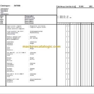 Manitou TMT55 FL 4W S 1-E2 PARTS MANUAL