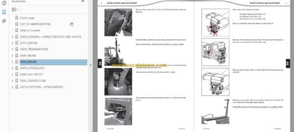 Manitou MT 625 H 75K ST5 Repair Manual