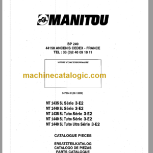 Manitou MT 1435 1440SL Series (Turbo) Series 3-E2 Parts Catalogue