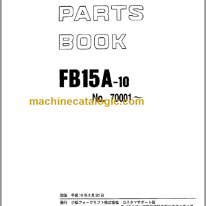 Komatsu FB15A-10 Parts Book China