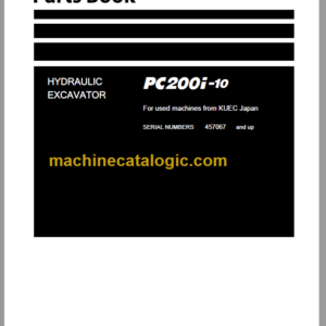 Komatsu PC200i-10 Hydraulic Excavator Parts Book