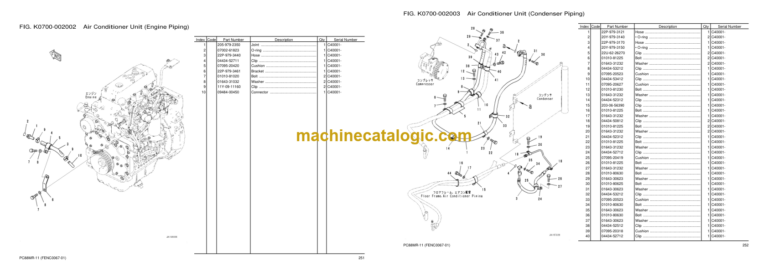 Komatsu PC88MR-11 Hydraulic Excavator Parts Book