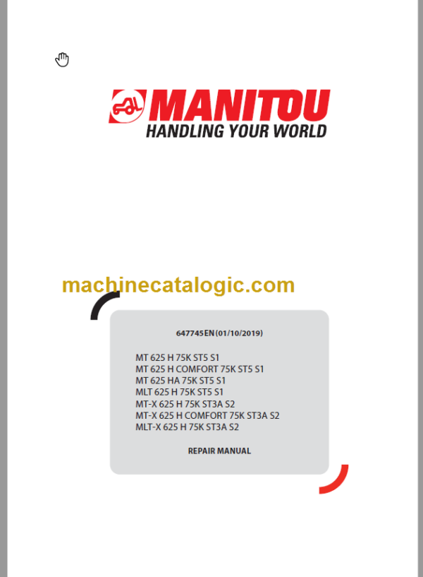 Manitou MT-X 625 H 75K ST3A Repair Manual