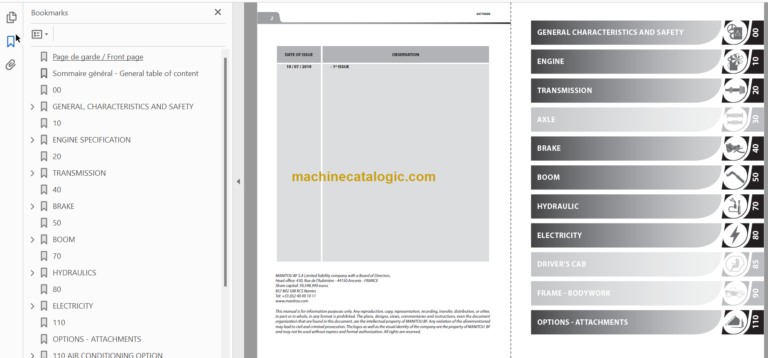 Manitou MT 733 EASY ST5 S1 Repair Manual