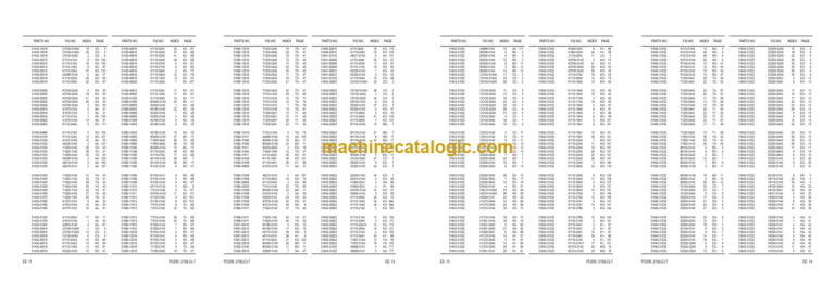 Komatsu PC200 PC200LC-7 PC210 PC210LC-7 Hydraulic Excavator Parts Book
