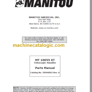 Manitou MT 10055 XT Parts Manual