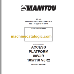 Manitou 80VJR Repair Manual