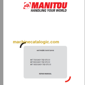 Manitou MT 933 EASY ST5 S1 Repair Manual