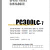Komatsu PC300LC-7 Spare Parts Catalogue