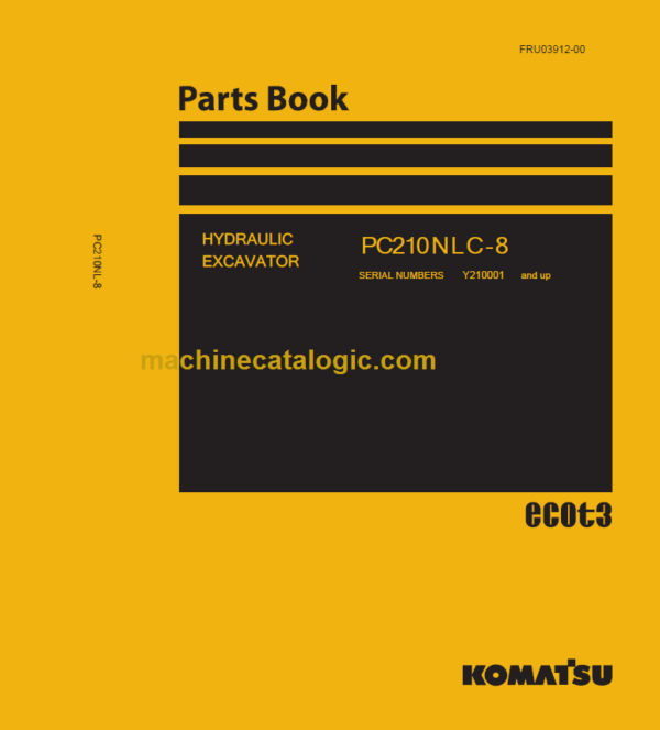 Komatsu PC210NLC-8 Hydraulic Excavator Parts Book