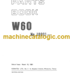 Komatsu W60 Parts Book