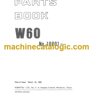 Komatsu W60 Parts Book