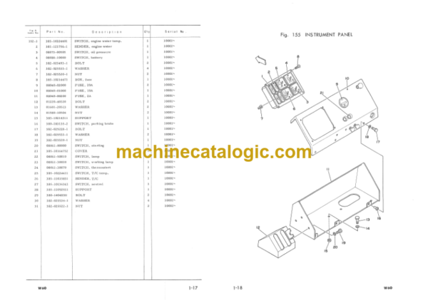 Komatsu W60 Parts Book