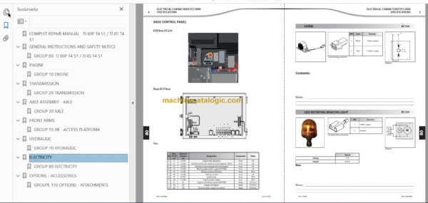 Manitou TJ 85 T4 S1 Repair Manual