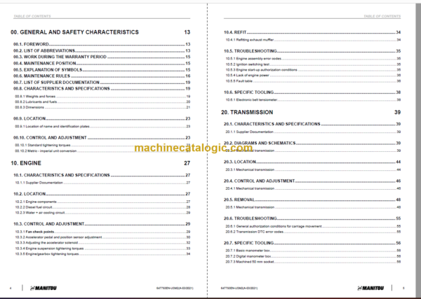 Manitou MT-X 1440 ST3A S2 Service Manual