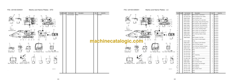 Komatsu PC210-8M0 PC210LC-8M0 Hydraulic Excavator Parts Book N710001 and up