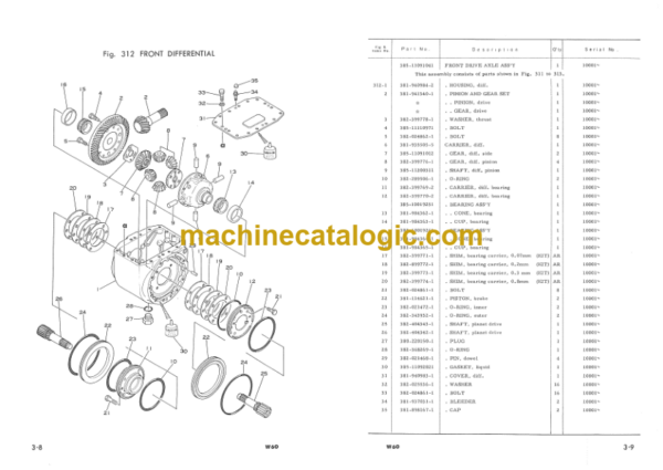 Komatsu W60 Parts Book