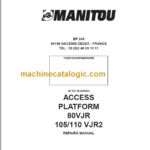 Manitou 105-110 VJR2 Repair Manual