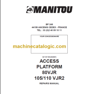 Manitou 105-110 VJR2 Repair Manual