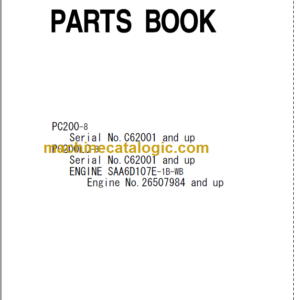 Komatsu PC200-8 PC200LC-8 Parts Book