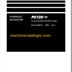 Komatsu PC120-11 Hydraulic Excavator Parts Book