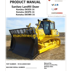 Komatsu D65EX-16 D65PX-16 D65WX-16 Product Manual