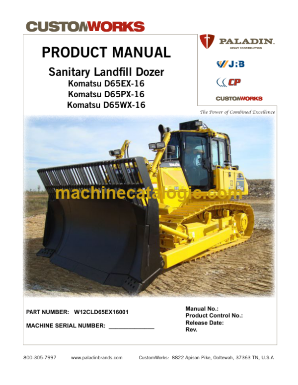 Komatsu D65EX-16 D65PX-16 D65WX-16 Product Manual