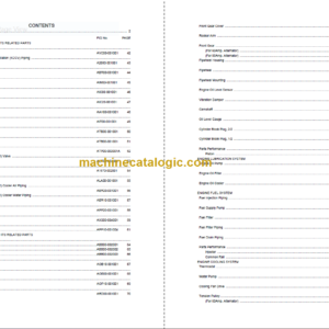 Komatsu PC120-11 Hydraulic Excavator Parts Book