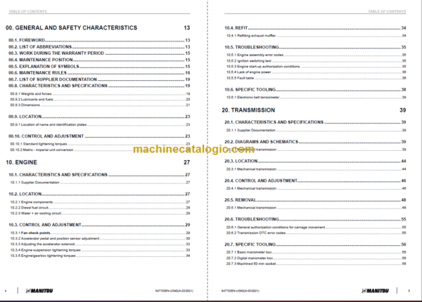 Manitou MT-X 1840 ST3A S2 Service Manual