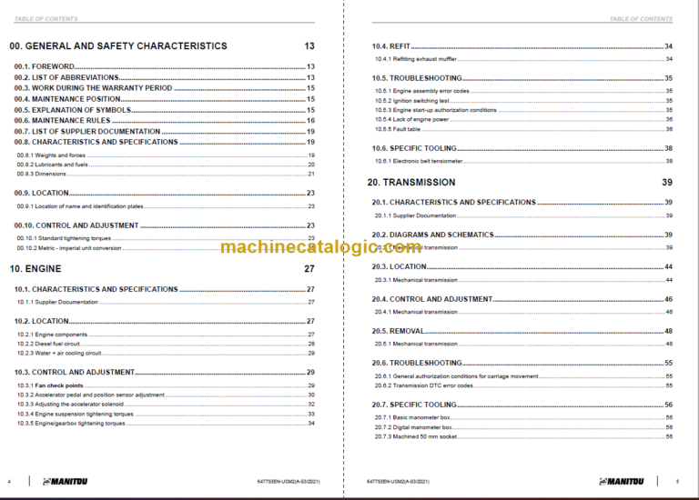 Manitou MT-X 1840 ST3A S2 Service Manual