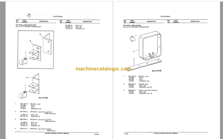 Komatsu TD-7E Crawler Excavator Parts Book