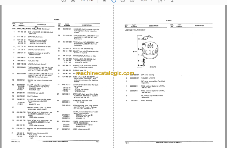 Komatsu TD-7E Crawler Excavator Parts Book