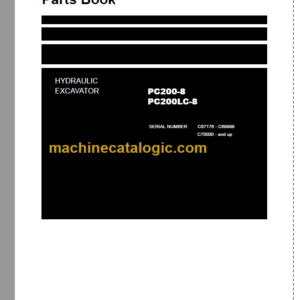 Komatsu PC200-8 PC200LC-8 Hydraulic Excavator Parts Book C67176 - C69999 C70000 And Up