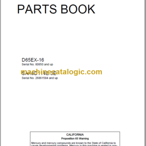 Komatsu D65EX-16 Parts Book