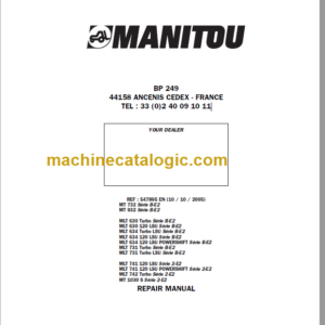 Manitou MT 732 Série B-E2 Repair Manual