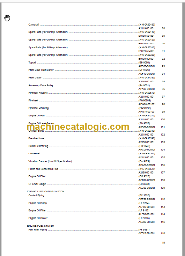 Komatsu D65EX-16 Parts Book