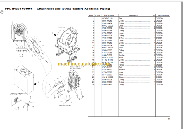 Komatsu PC200-8M0 Hydraulic Excavator Parts Book