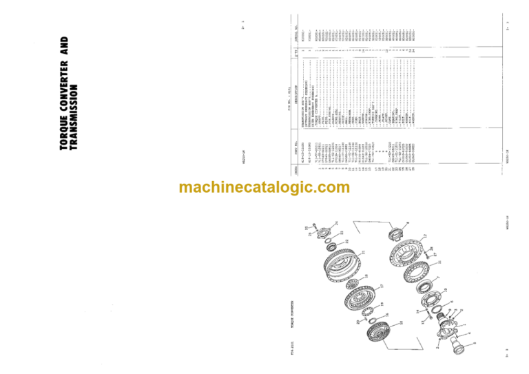 Komatsu WA250-1H Wheel Loader Parts Book