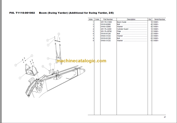 Komatsu PC200-8M0 Hydraulic Excavator Parts Book