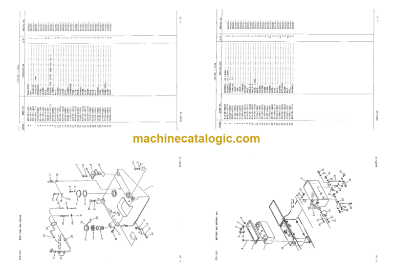 Komatsu WA250-1H Wheel Loader Parts Book