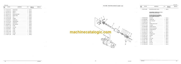 Komatsu D37E-1 D37P-1 Parts Book