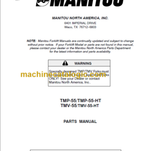 Manitou TMP55 PARTS MANUAL