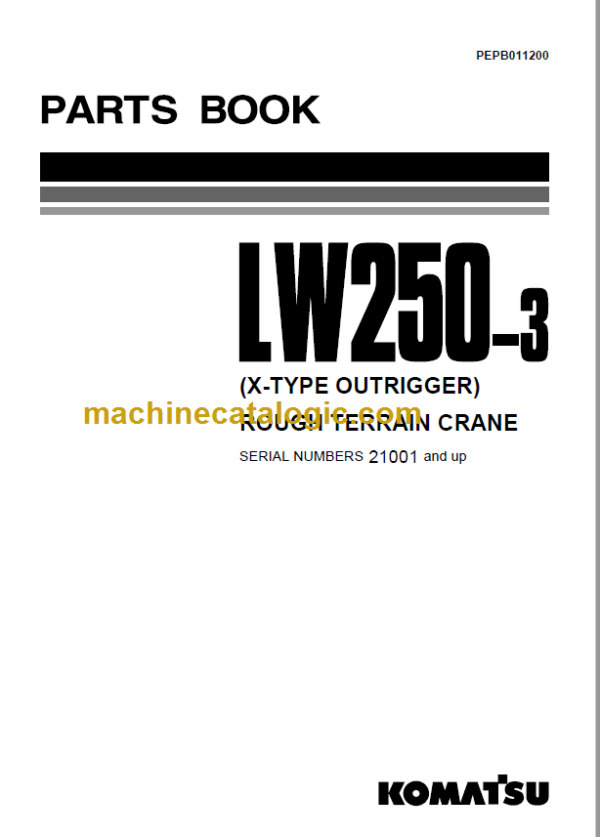 Komatsu LW250-3 Parts Book