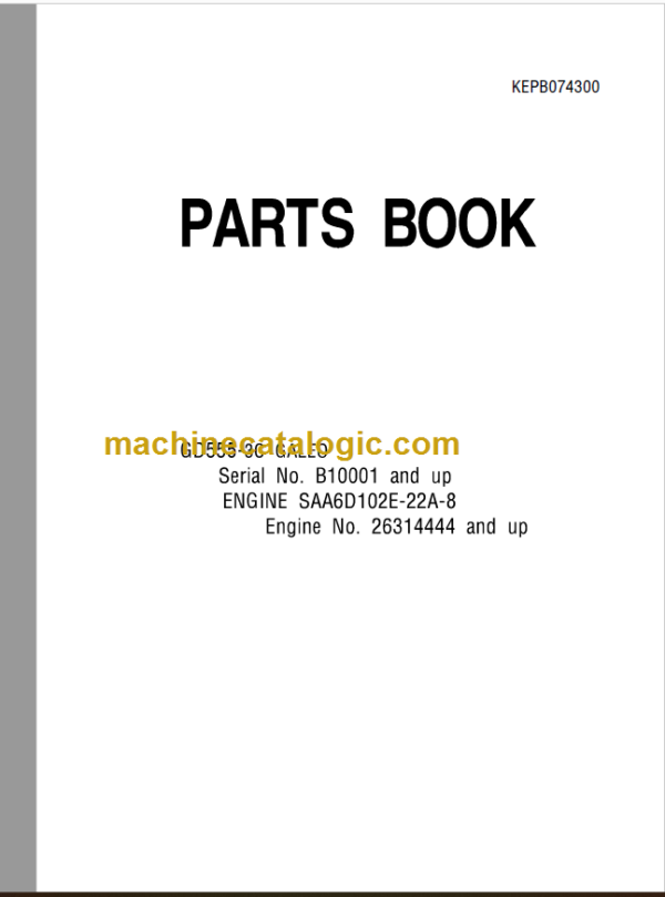 Komatsu GD555-3C Galeo Parts Book