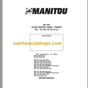 Manitou MT 932 Série B-E2 Repair Manual