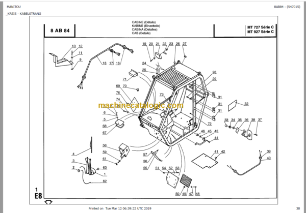 Manitou MT 927 SERIE C Parts Catalogue