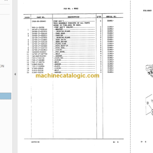 Komatsu LW250-3 Parts Book