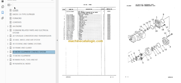 Komatsu LW250-3 Parts Book