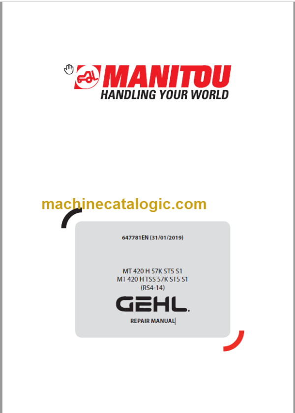 Manitou MT 420 H 57K ST5 S1 Repair Manual